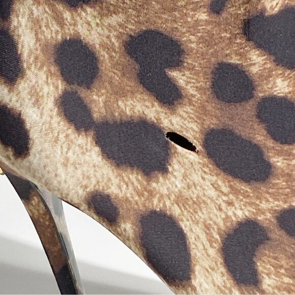 New Dolce & Gabbana X Kim Leopard Printed Ankle Boots size 37 - Picture 12 of 12